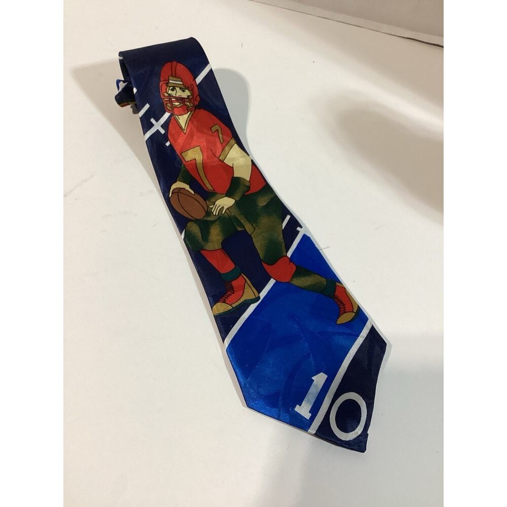 Vintage Novelty Football Tie Florence & K Tie Sports